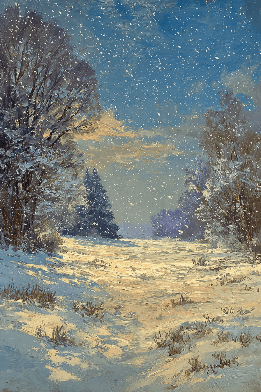 Magical Snowy Garden