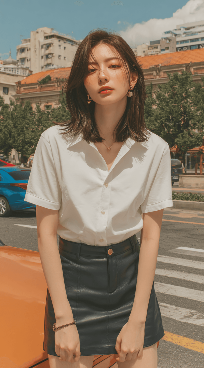 White Shirt Look on the Street
