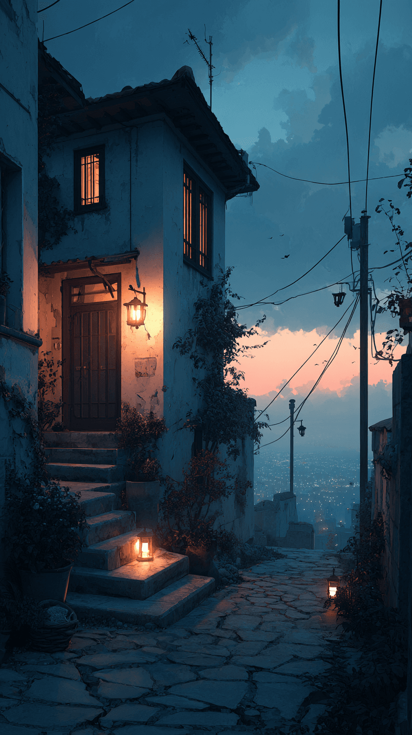 Ancient Village Twilight