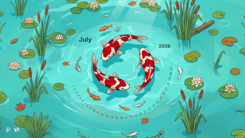 스매싱 매거진의 2026년 7월 월페이퍼, 여름의 작은 순간을 여러 창작자의 언어로