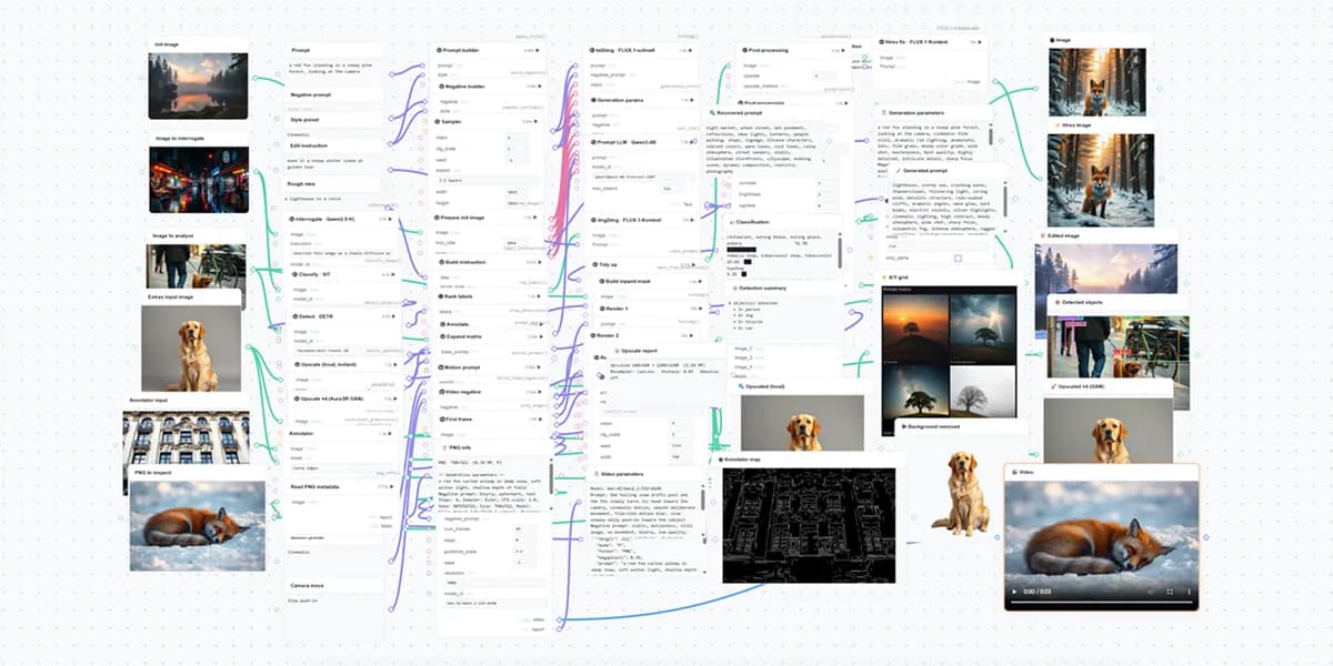 Gradio Workflow1111, 이미지 도구를 연결한 캔버스와 실행 조건 읽기