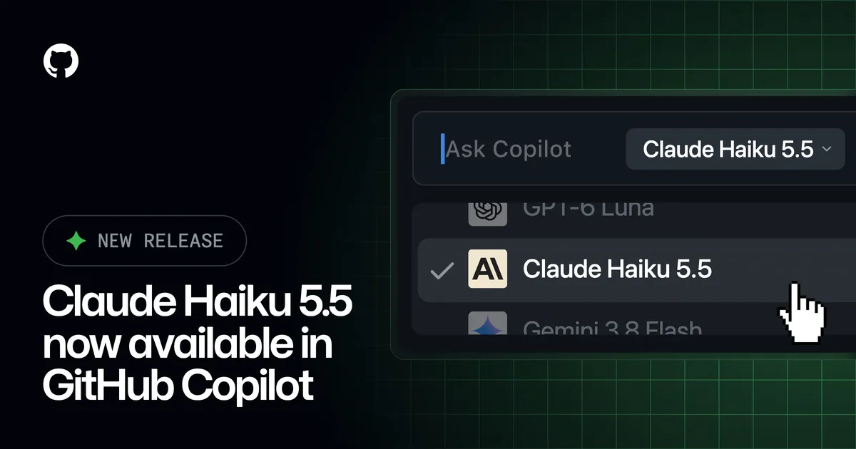 GitHub Copilot, 경량 AI 모델 Claude Haiku 5.5 탑재: 기능과 한계 분석